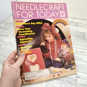 Needlecraft For Today 1987 Magazine Retro 80s Rainbow Hearts Designs - Oh So Fun